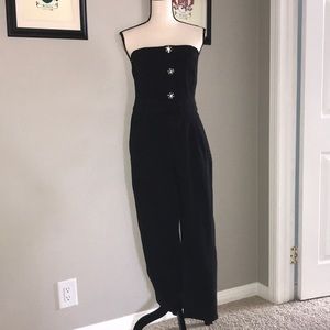 brand new strapless denim jumpsuit overalls